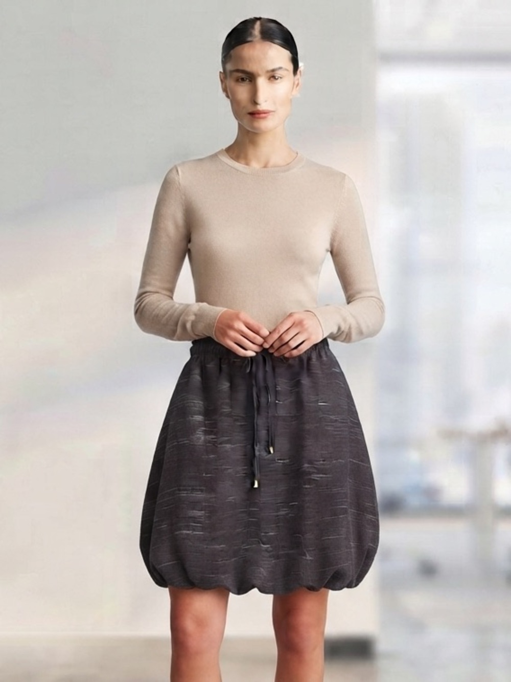 Deja Bleu Balloon Hem Skirt